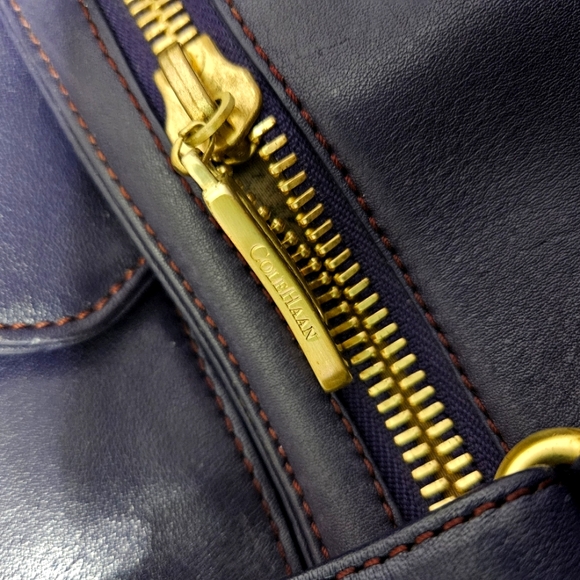 Cole Haan Alexa Blue Leather Satchel - Picture 12 of 12